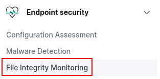 Open Endpoint security → File Integrity Monitoring to configure FIM.