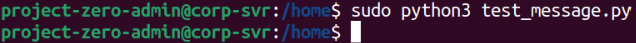 Test email generated from corp-svr using a Python script to simulate internal email delivery.
