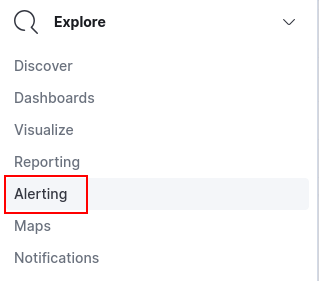Navigate to Explore → Alerting in OpenSearch to configure alerting monitors.