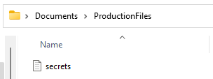 Create a ProductionFiles folder and secrets.txt on project-zero-dc to simulate a sensitive file.