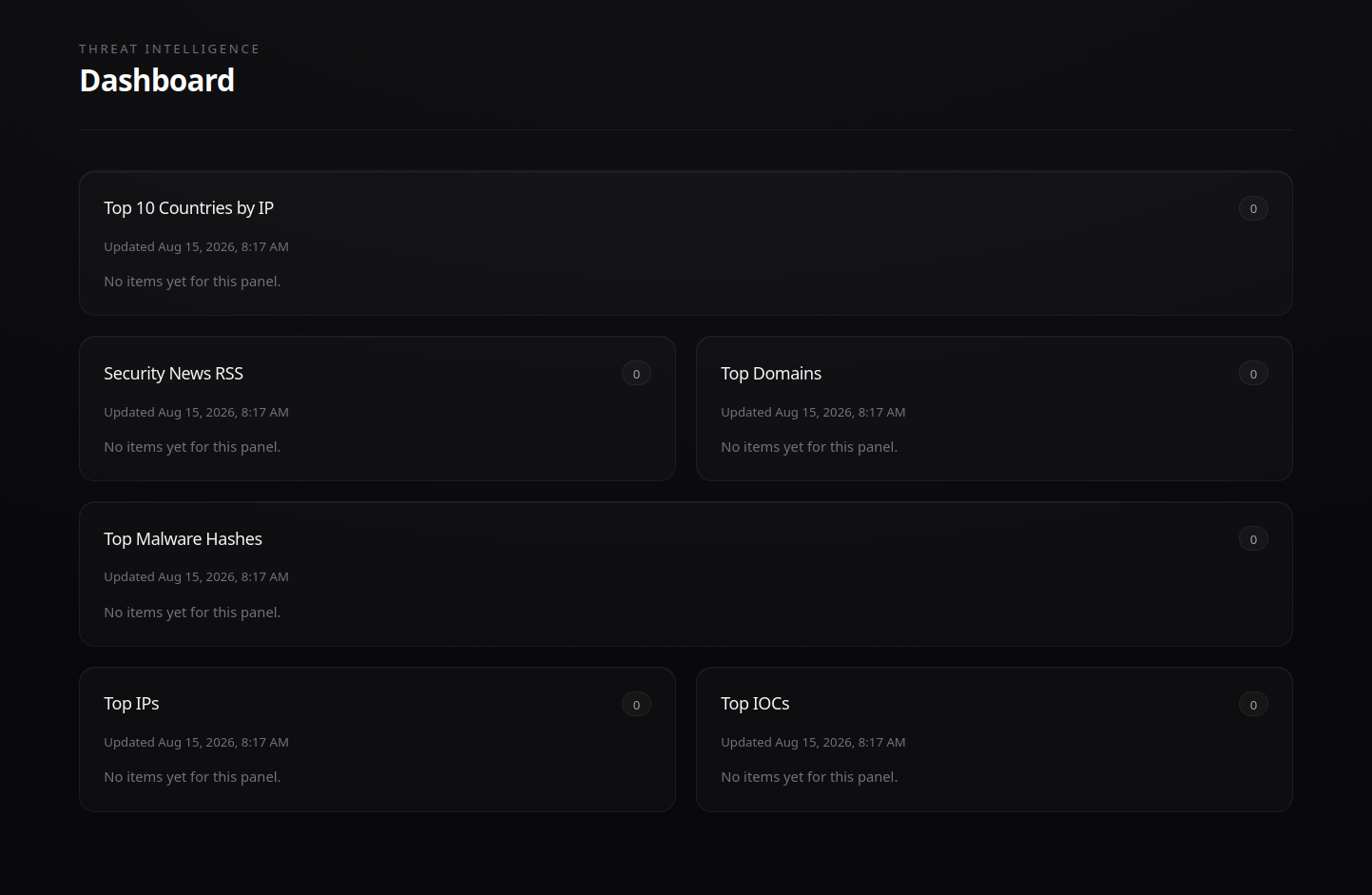 Verified the ProjectZero Threat Intelligence Dashboard was successfully deployed and connected to the Neon PostgreSQL database.