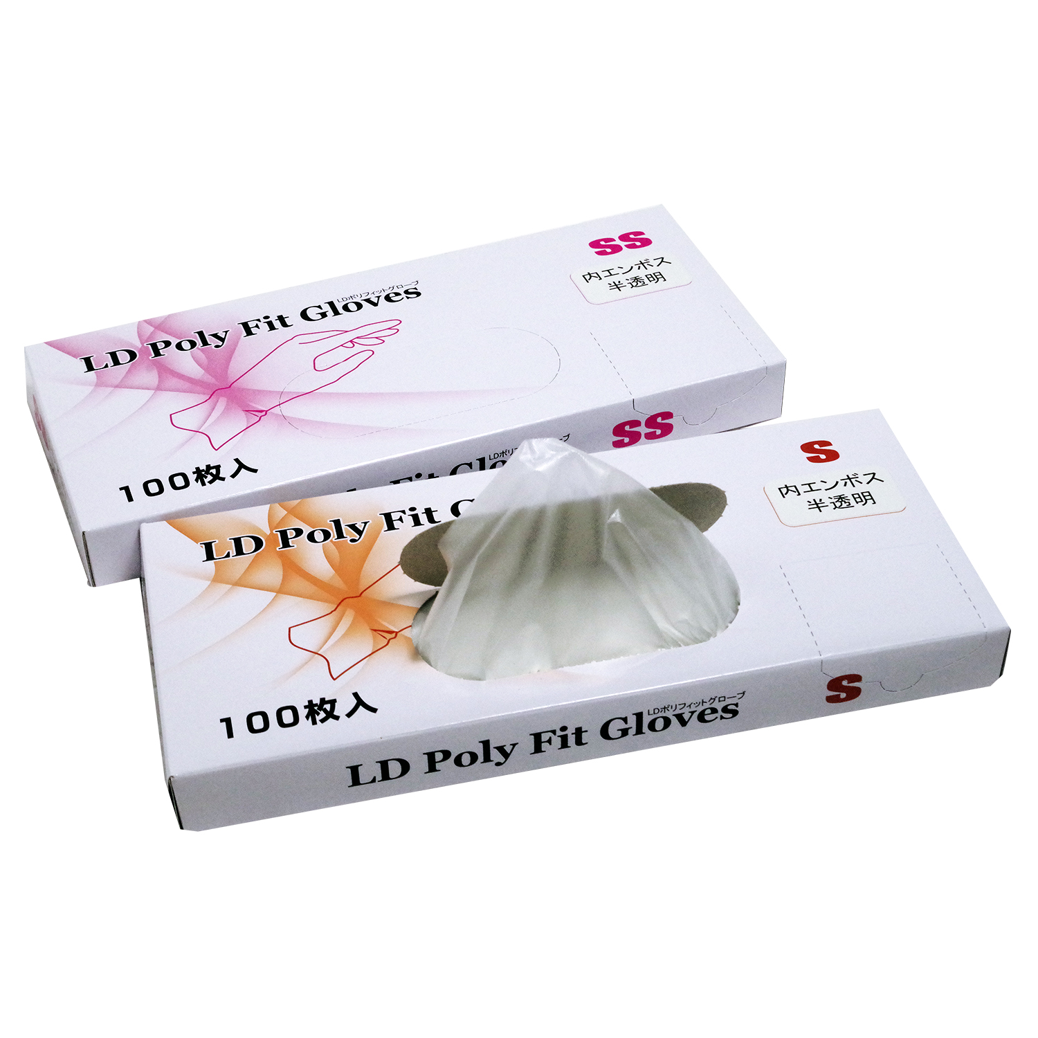 ポリエチレン手袋 外エンボス 箱入り | LD Poly Fit Gloves
