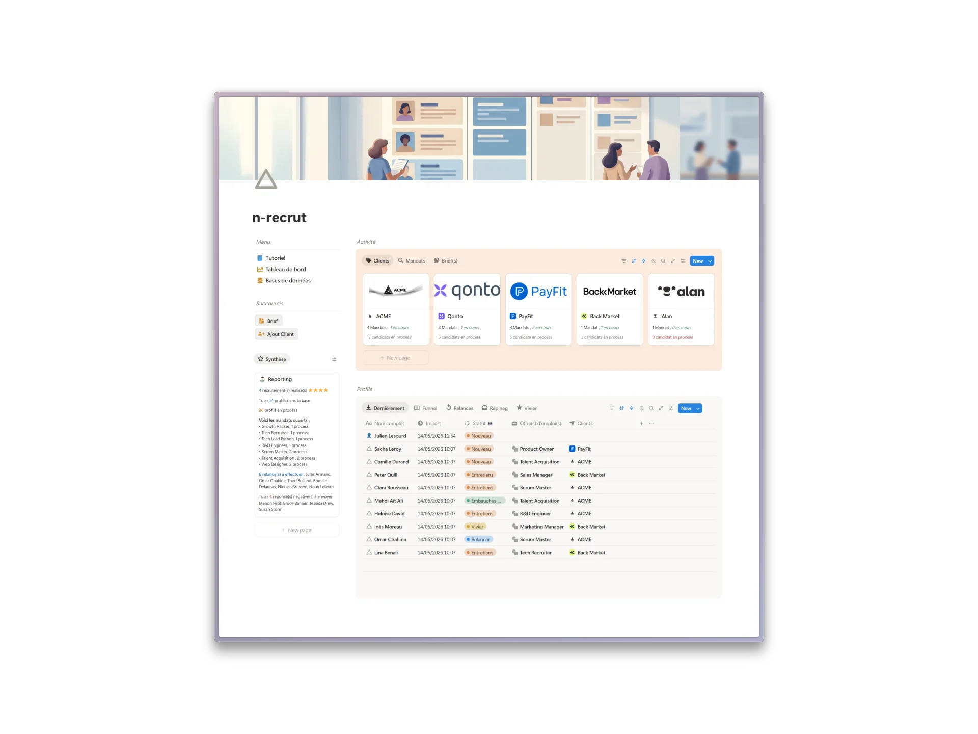 Gestion des recrutements