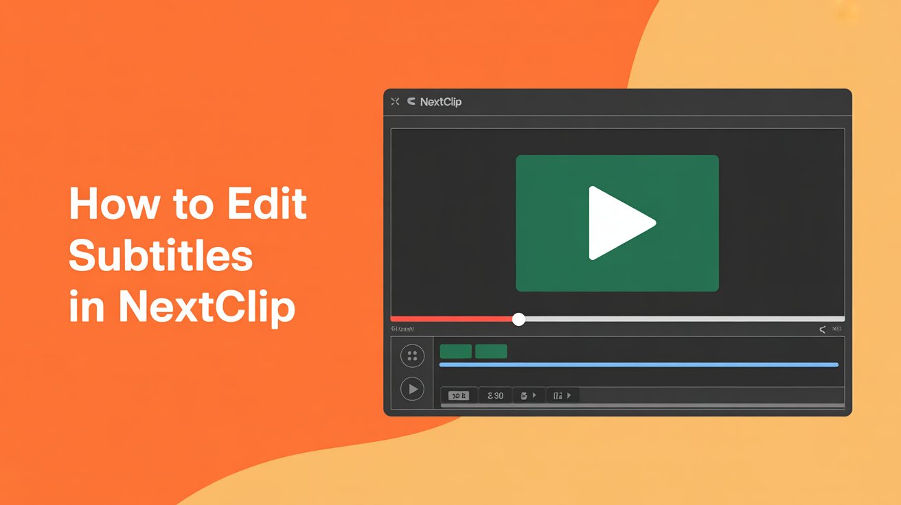 How to Edit Subtitles in NextClip