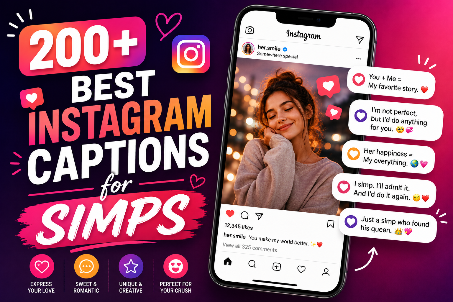 200+ Best Instagram Captions for Simps