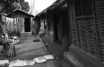 A hut in the refugee camp similar to one that I lived in.