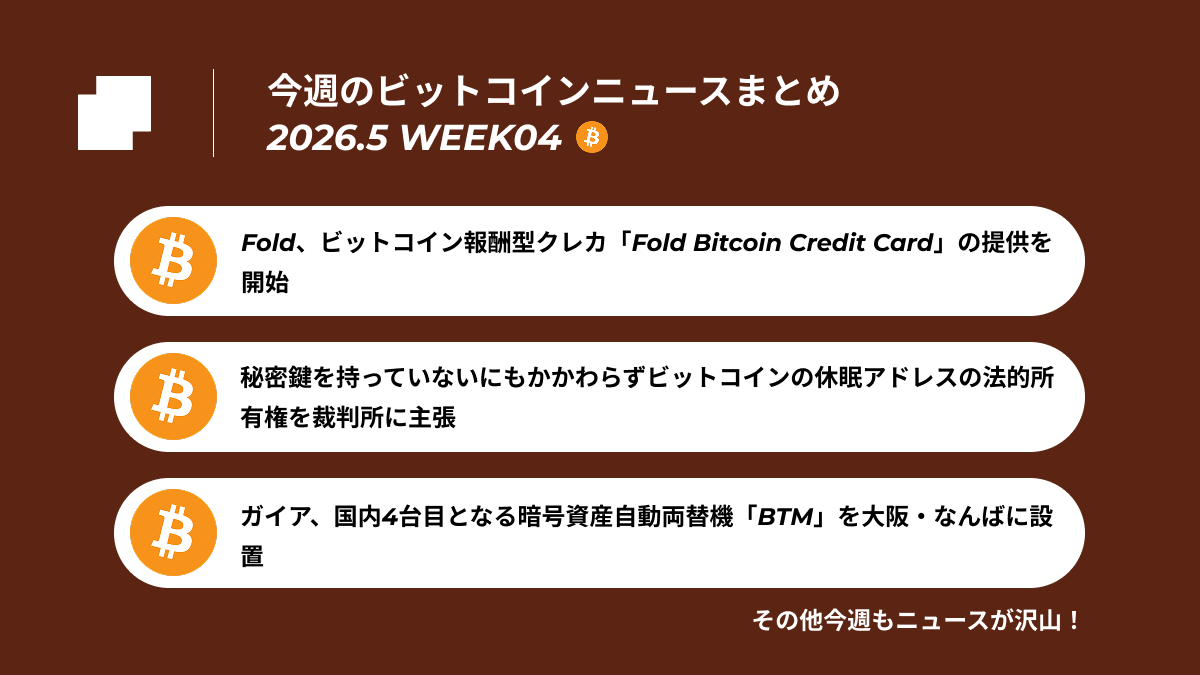 今週のビットコインニュースまとめ|2026.5 week04