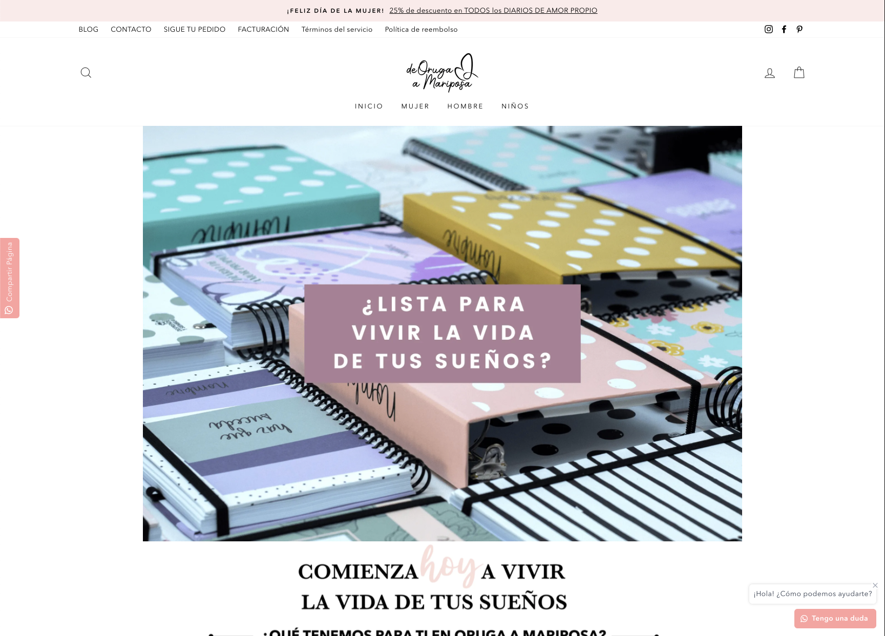 Tienda en Línea | De Oruga a Mariposa