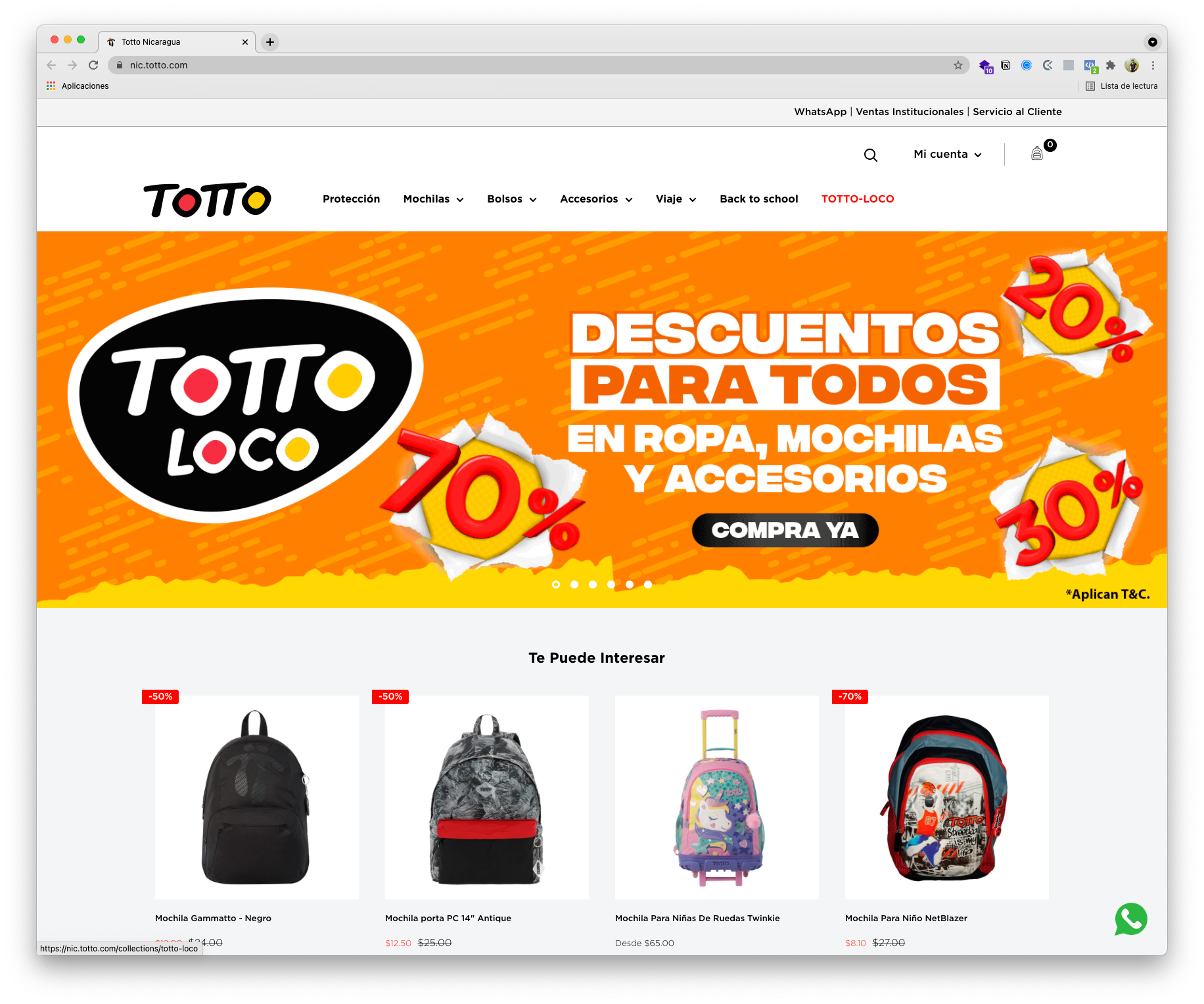 Tiendas en Línea | Totto