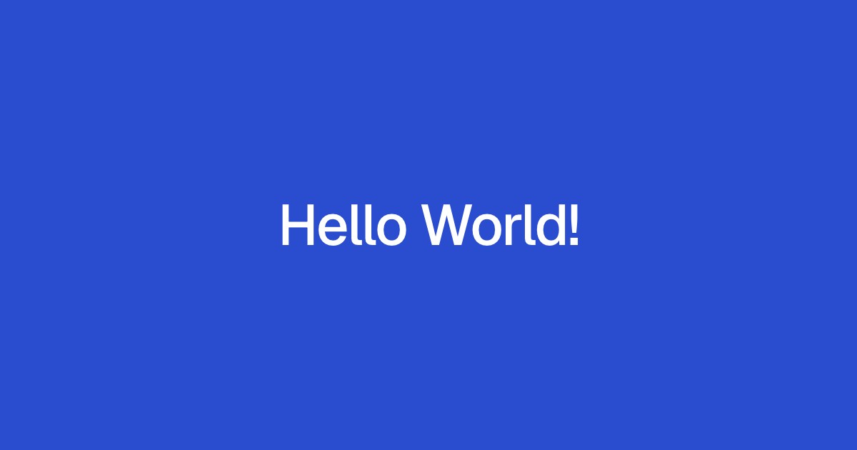 Hello World