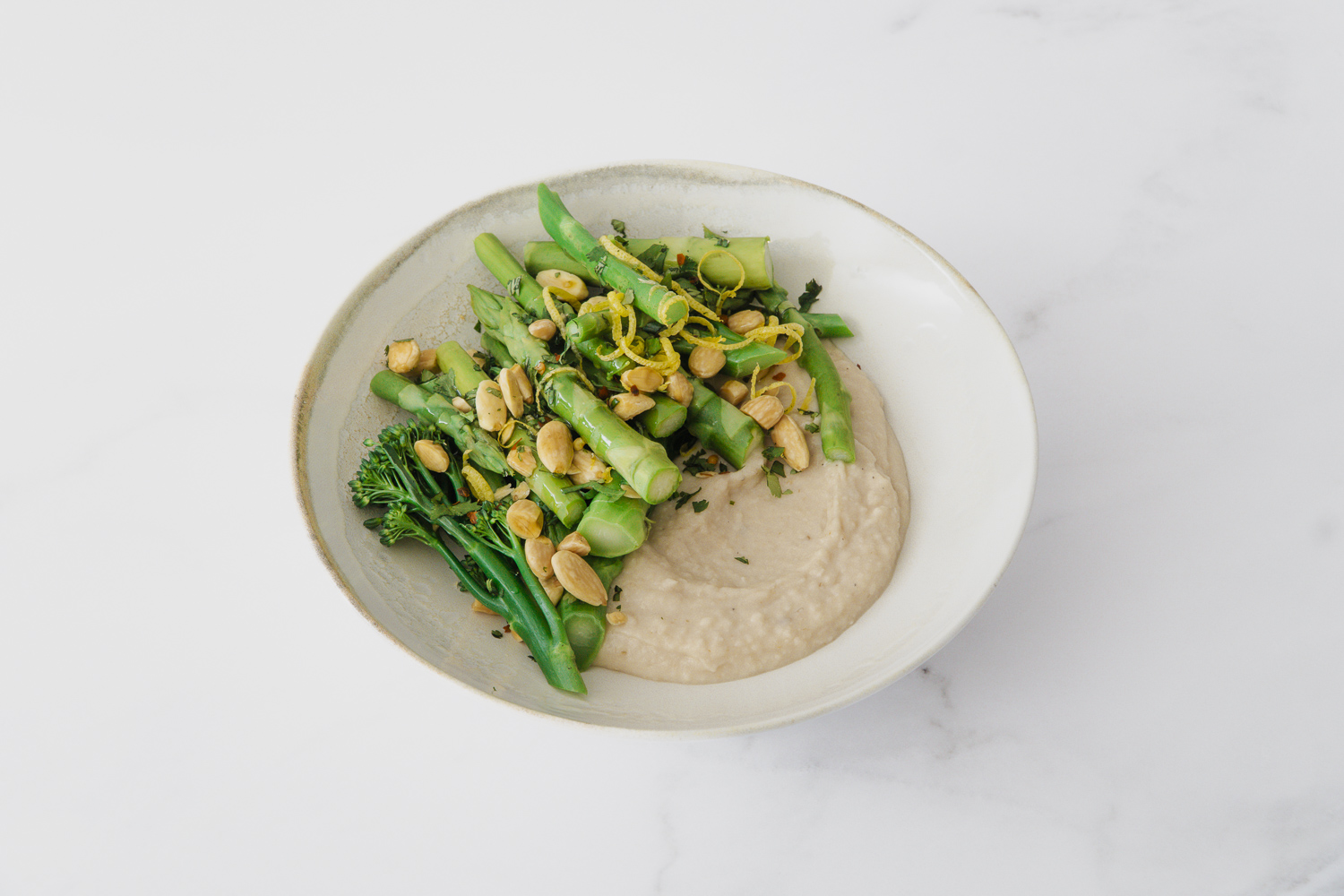 Veg With Lemony Butter Bean Mash