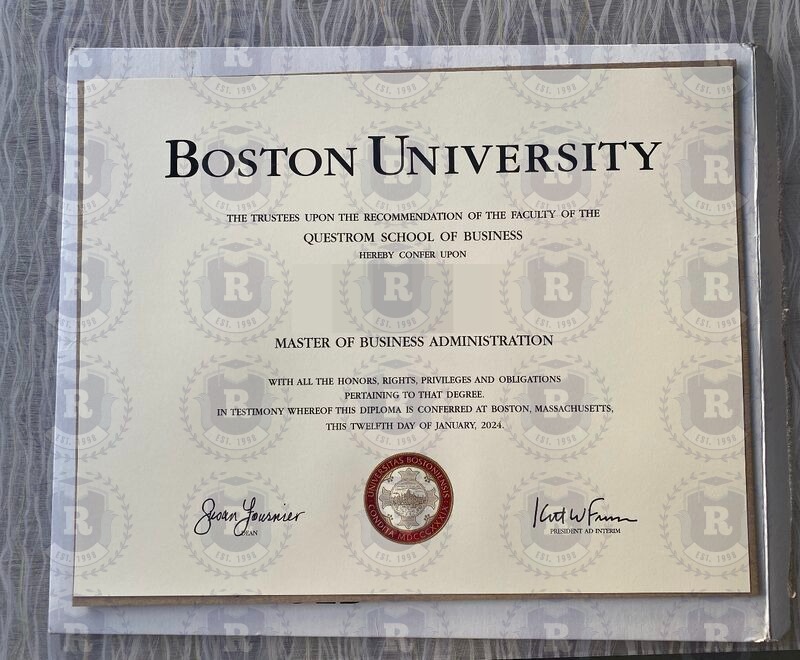 封面图:Boston University波士顿大学硕士学历学位与认证解析 - B同学通过Rediploma购买了Bos