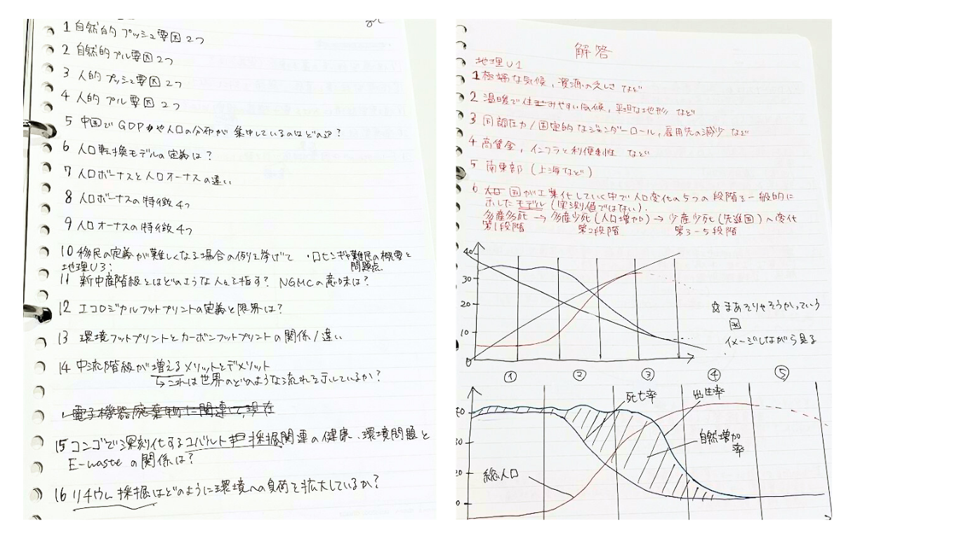 (画像:自作の問題と解答)