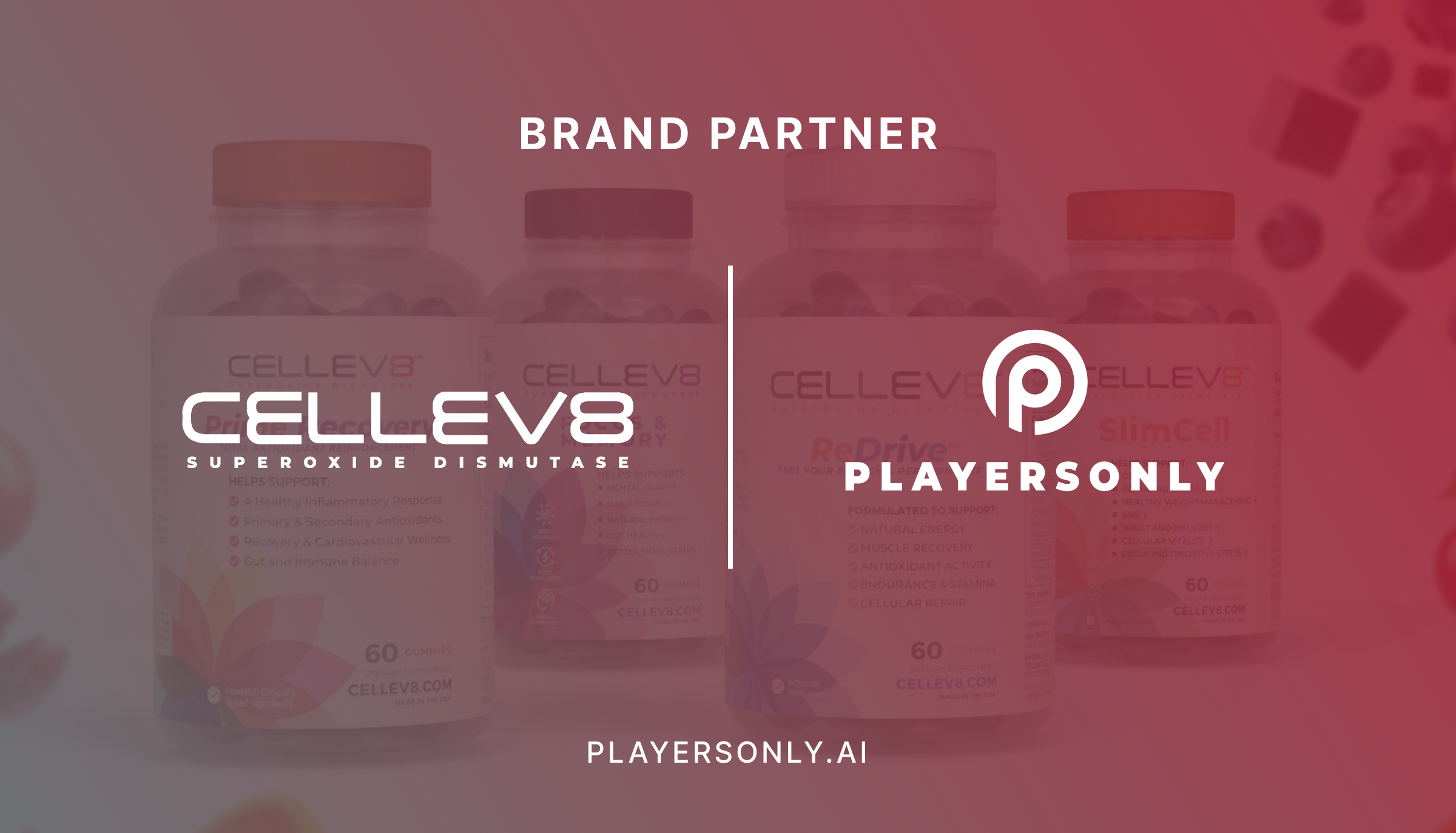 PlayersOnly Announces Cellev8 Nutrition as The Newest Brand Partner to Champion Athlete Wellness & Recovery